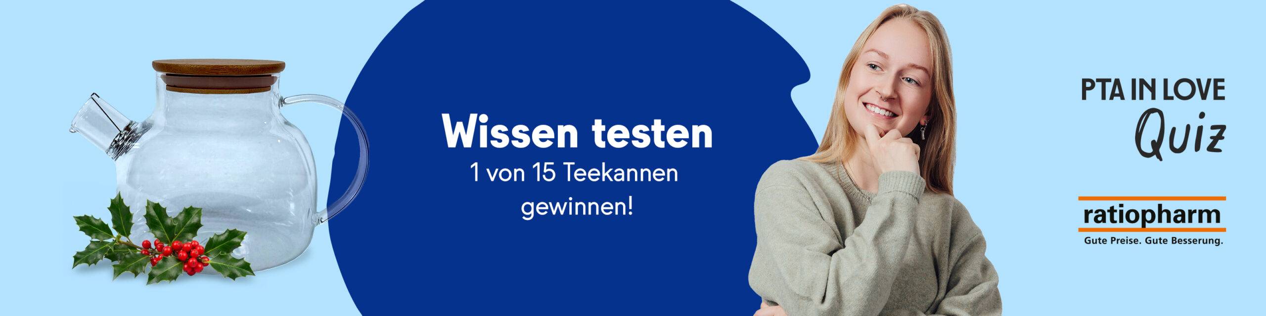 Anzeige für das PTA IN LOVE-Quiz "Synofen" - der Link führt zum Quiz, bei dem 1 von 15 Teekannen gewonnen werden kann.