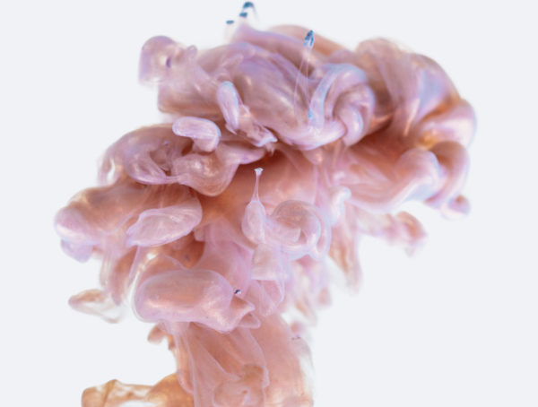 Farbexplosion, die an das Aussehen des Darms erinnert