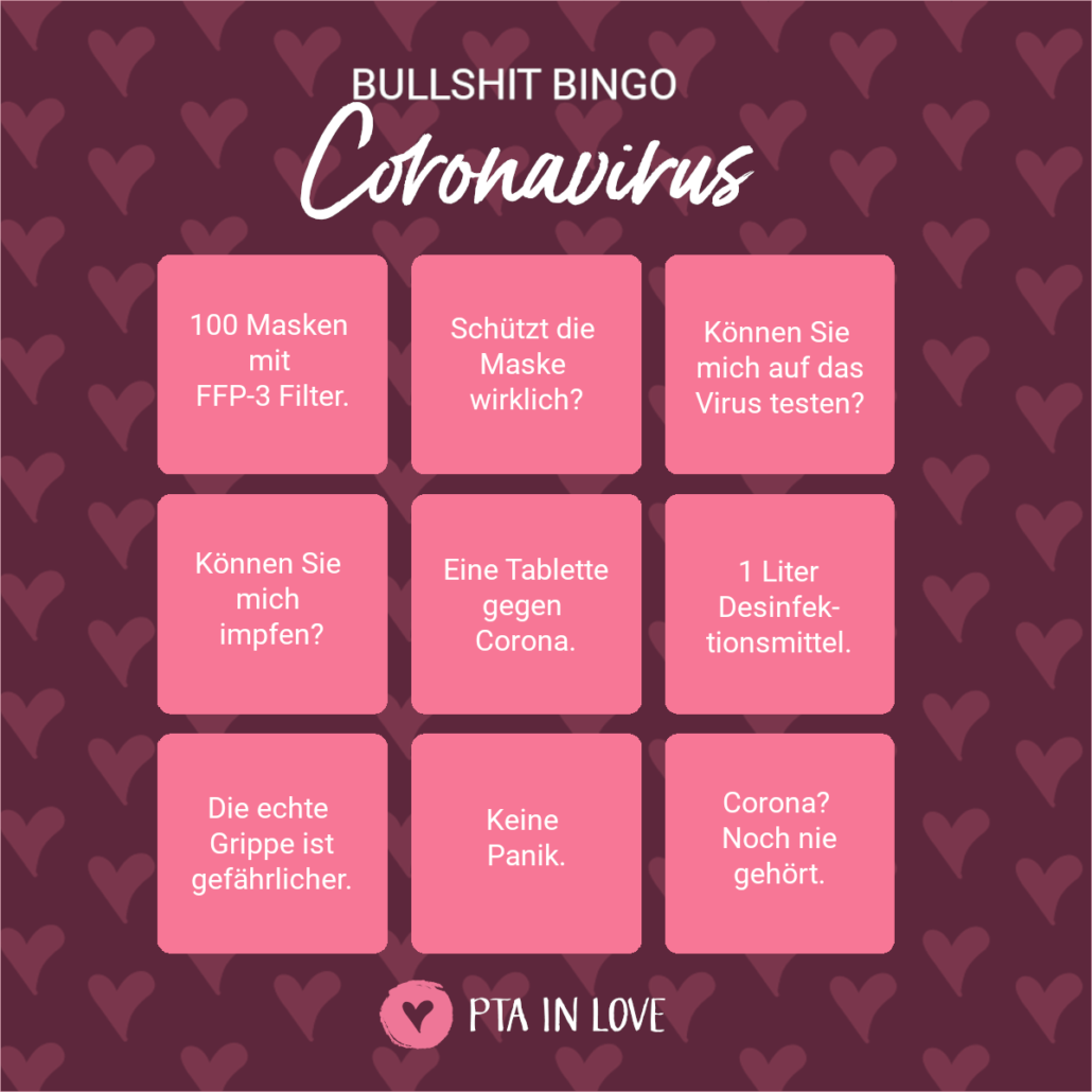 Bullshit-Bingo Coronavirus