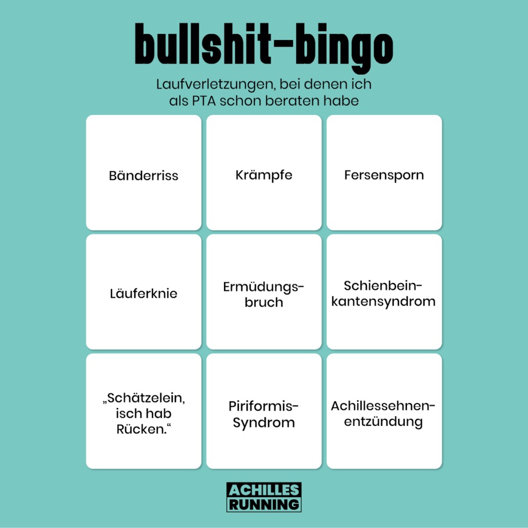 Bullshit-Bingo Laufverletzungen