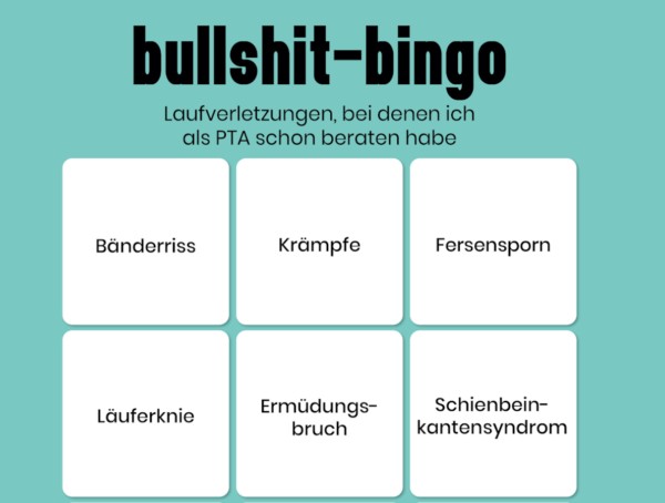 Bullshit-BIngo Laufverletzungen