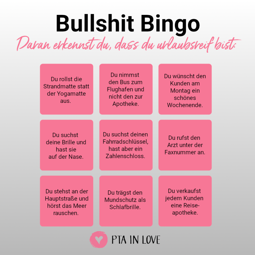 Bullshit Bingo urlaubsreif