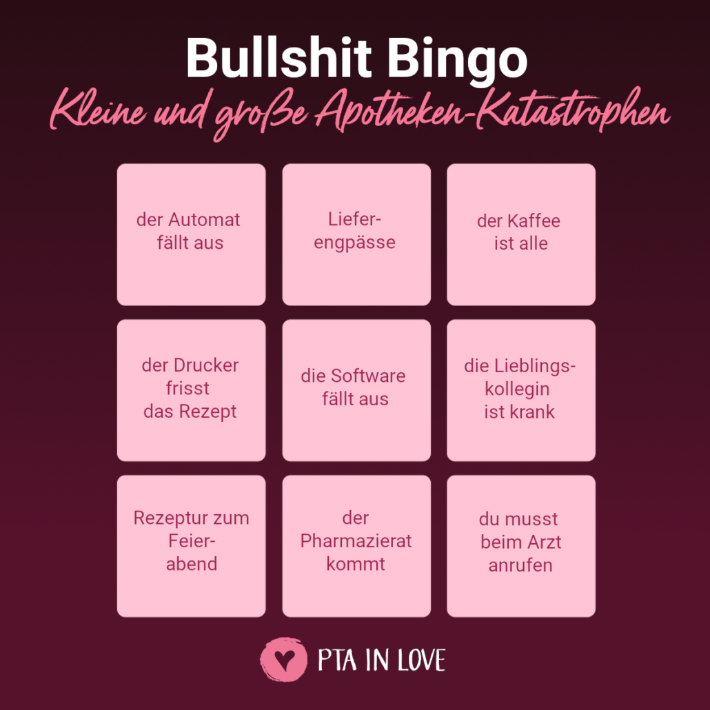 Bullshit Bingo Apotheken-Katastrophen