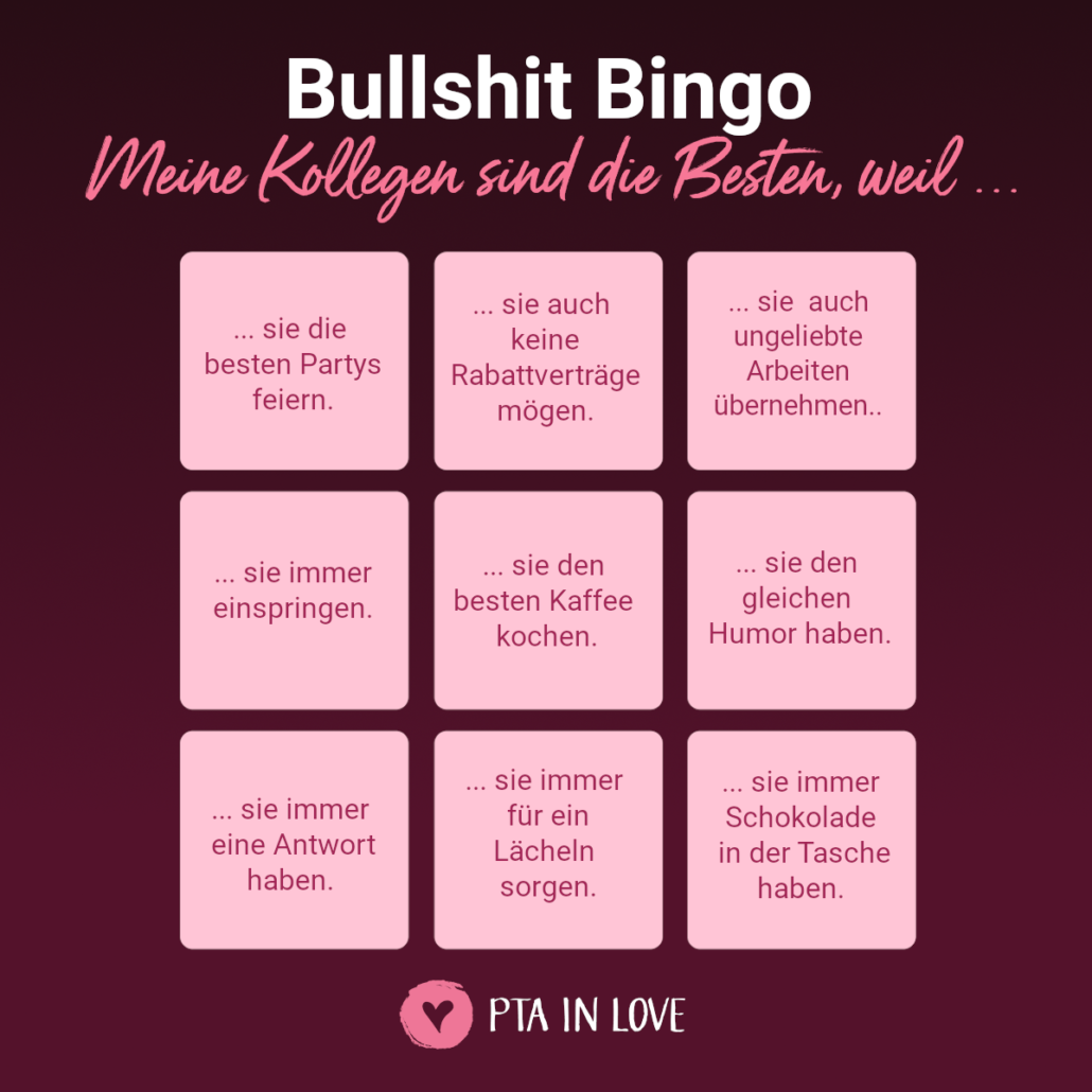 Bullshit-Bingo Meine Kollegen sind die Besten