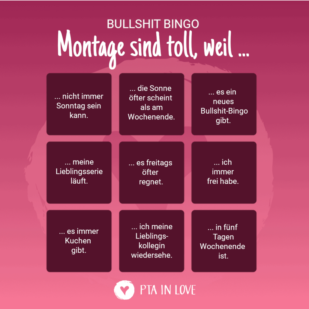 Bullshit-Bingo Montage sind toll