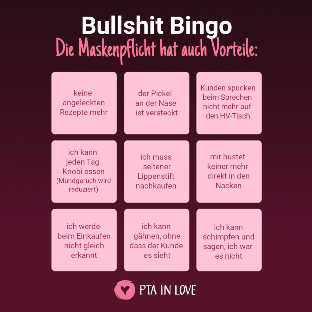 Bullshit-Bingo Maske Vorteile