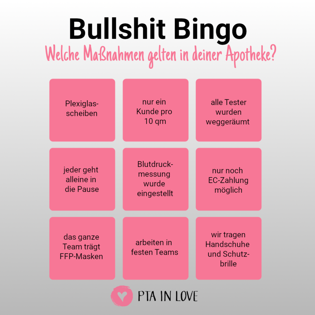 Bullshit-Bingo Maßnahmen