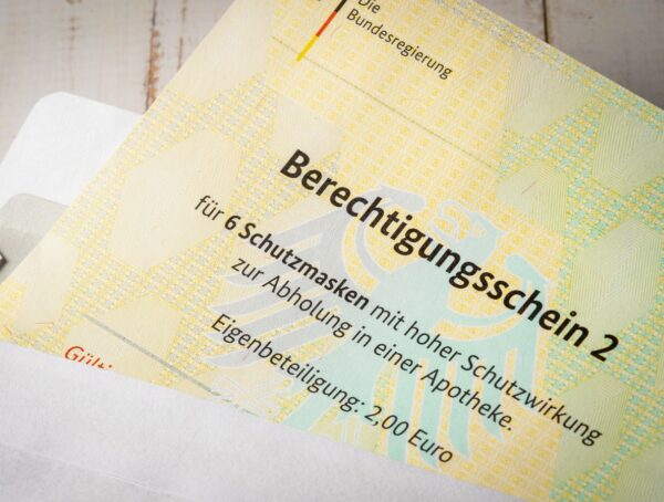 Symbolbild Masken-Coupon April