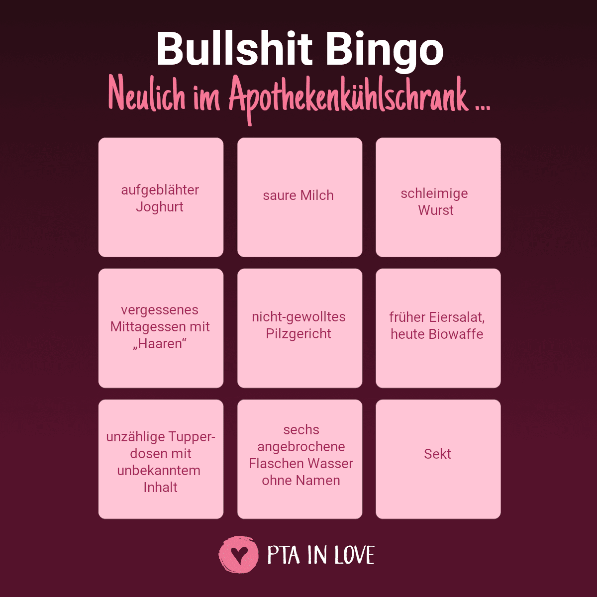 Bullshit-Bingo Apothekenkühlschrank