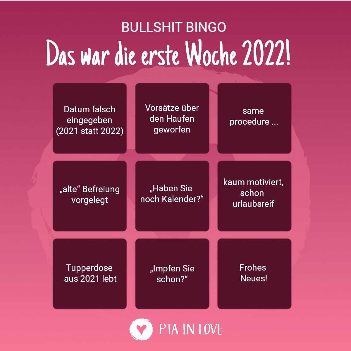 Bullshit-Bingo Das war die erste Woche 2022