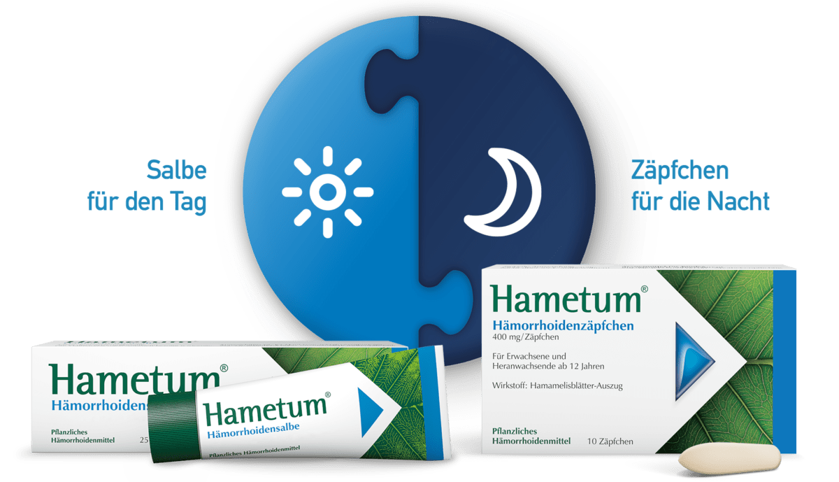 Packshot Hämorrhoidensortiment Hametum