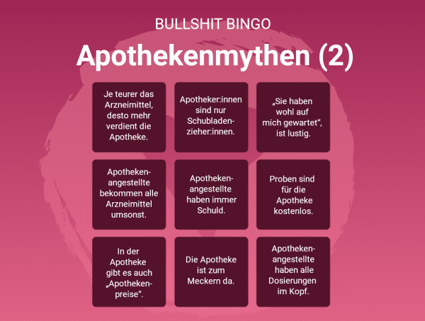 Bullshit-Bingo Apothekenmythen