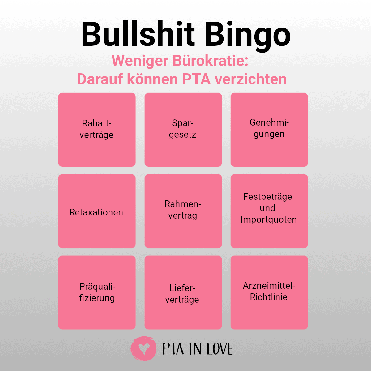 Bullshit-Bingo Bürokratie