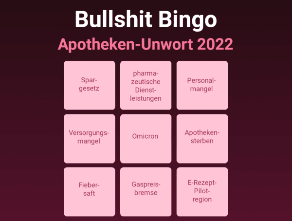 Bullshit Bingo Apotheken-Unwort