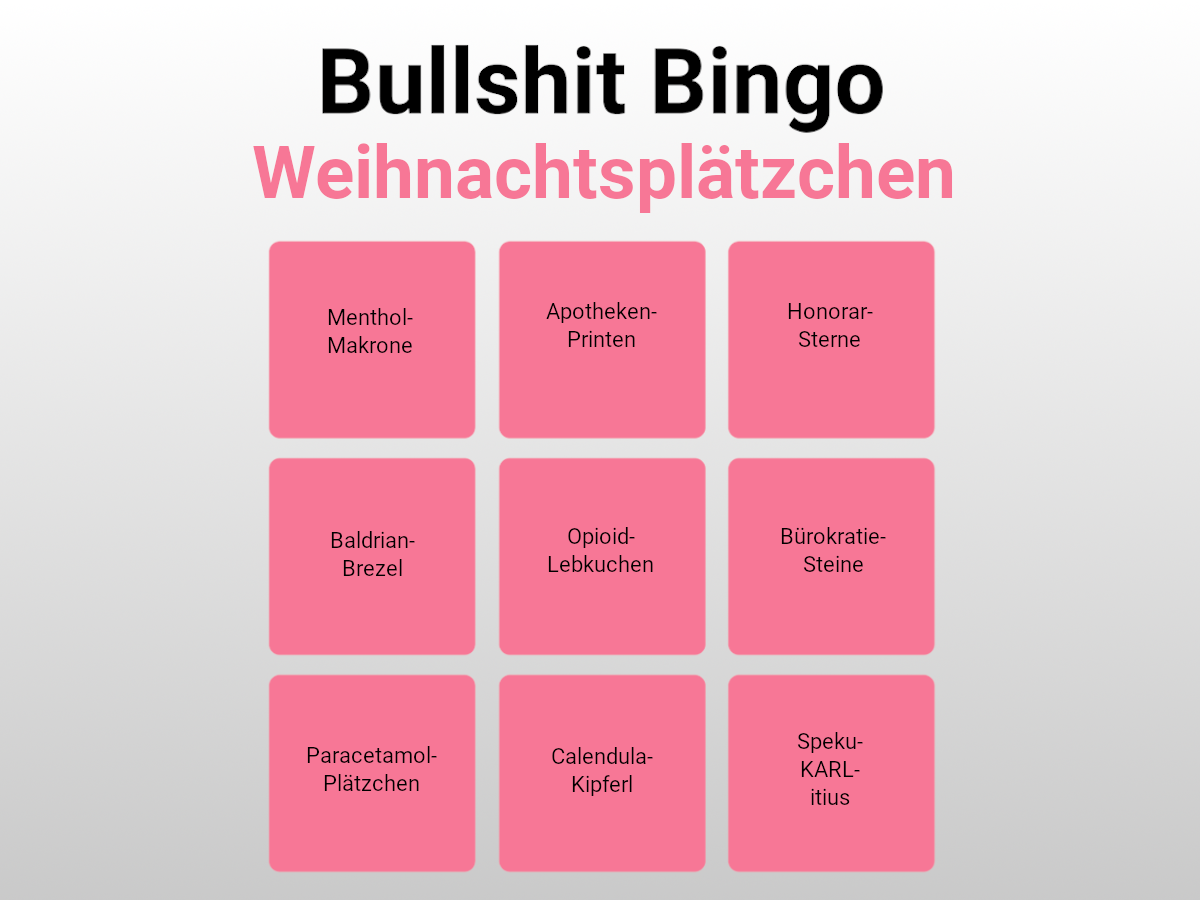Bullshit-Bingo: Weihnachtsplätzchen - PTA IN LOVE
