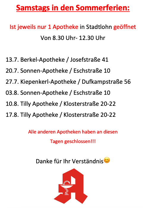 Wechsel beim Samstagsdienst