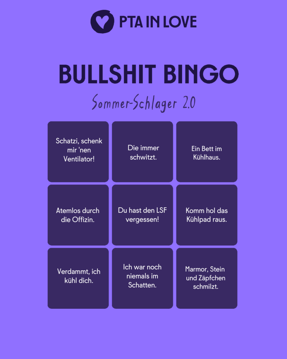 Bullshit-Bingo zu Sommerschlagern, die auf Hitzethemen umgedichtet wurden