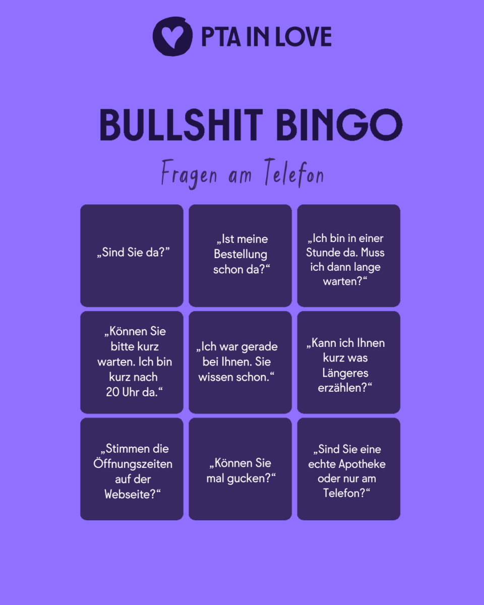 Bullshit Bingo Fragen am Telefon