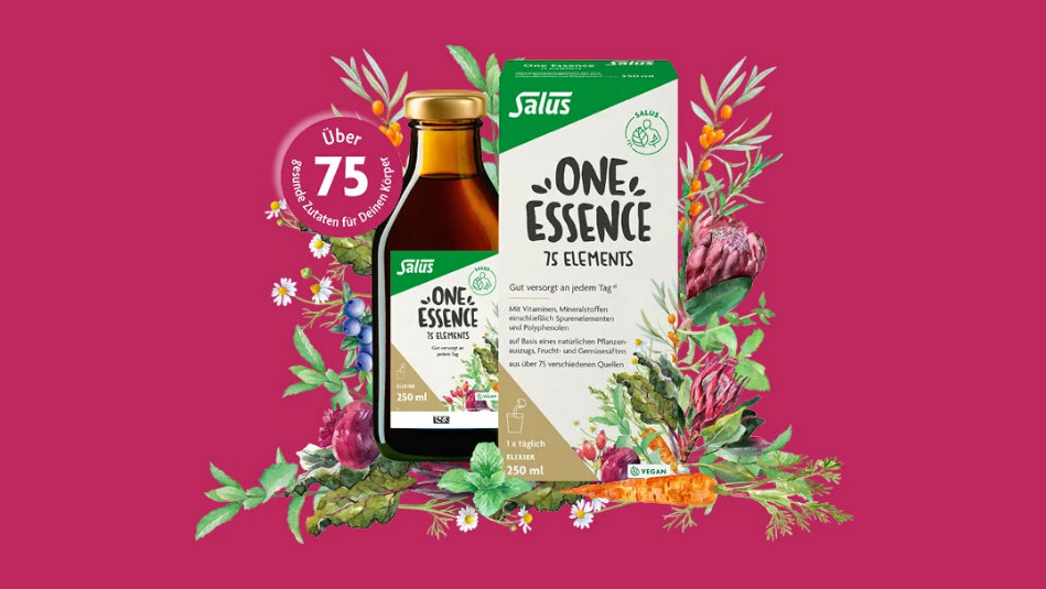 Salus One Essence 75 Elements ist die tägliche Rundum-Versorgung mit über 75 gesunden Zutaten