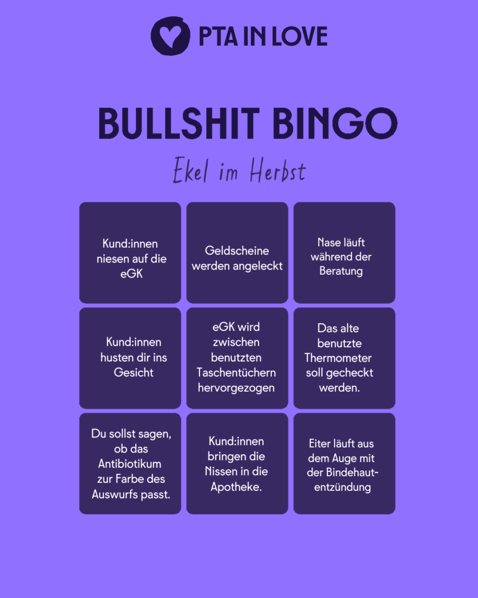 Bullshit Bingo Ekel im Herbst