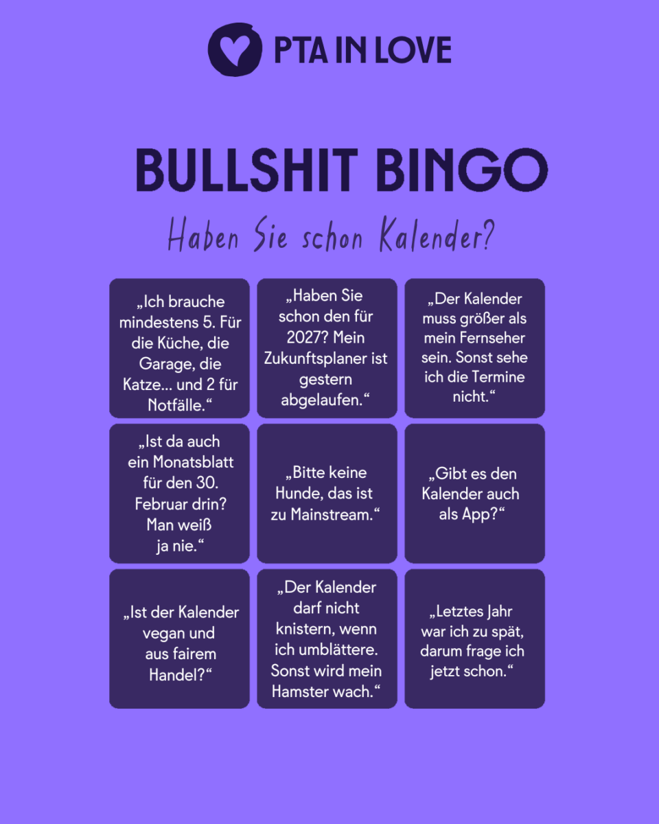 Bullshit-Bingo Haben Sie schon Kalender