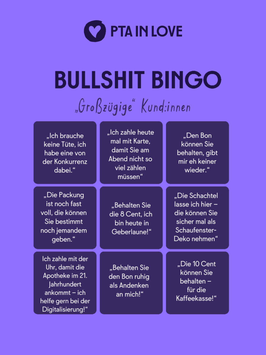 Bullshit-Bingo Großzügige Kund:innen