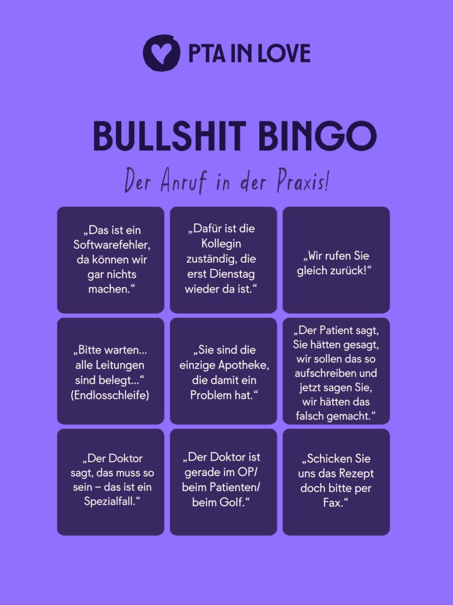 Bullshit-Bingo Der Anruf in der Praxis!