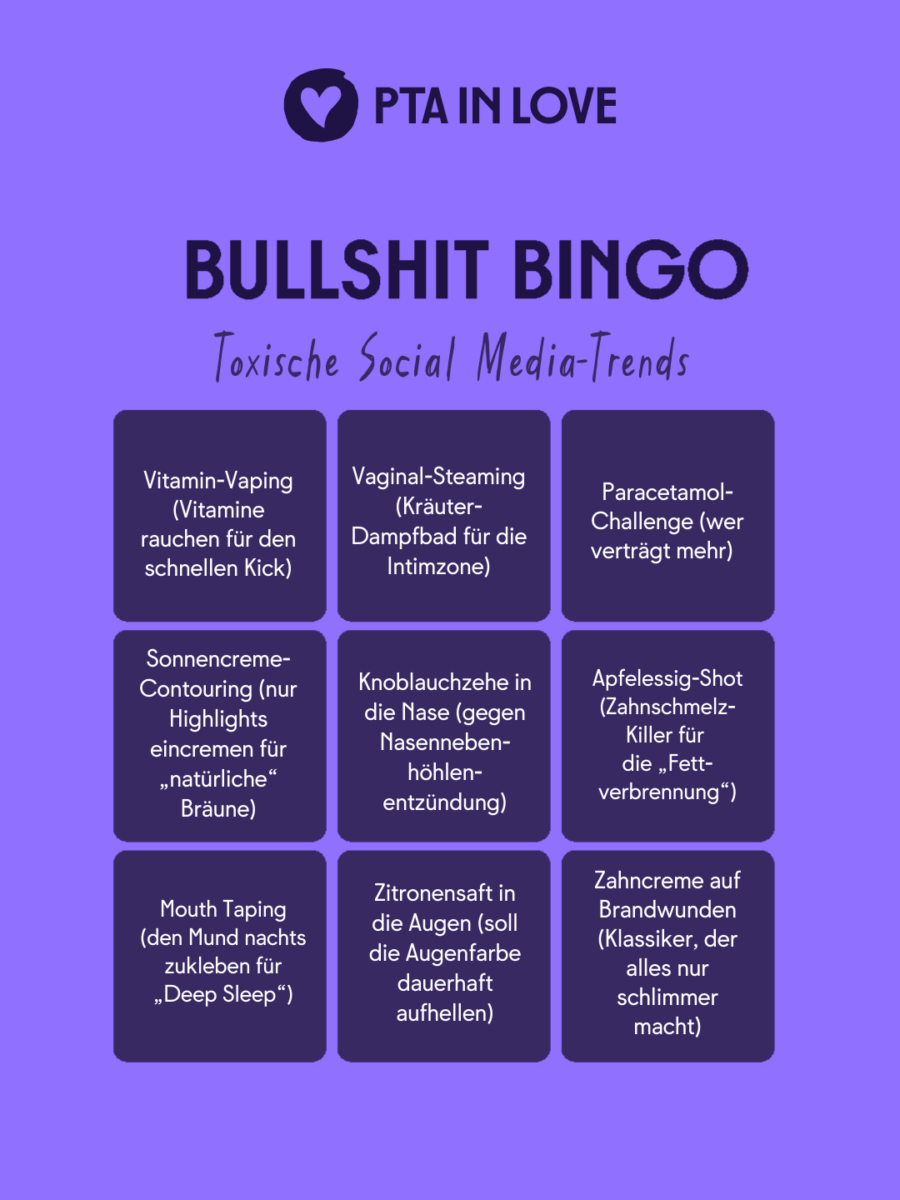 Bullshit-Bingo Toxische Social Media-Trends