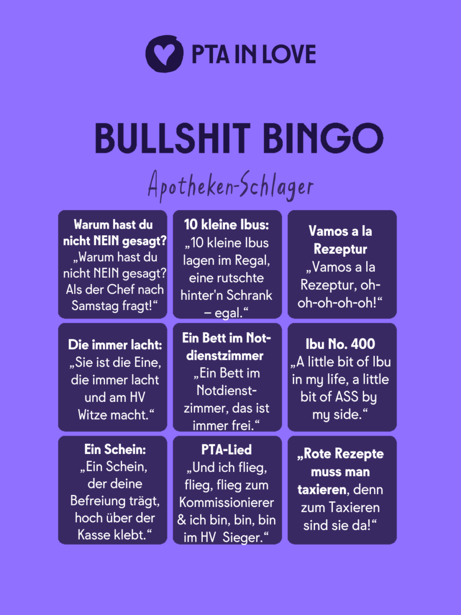 Bullshit-Bingo Apotheken-Schlager