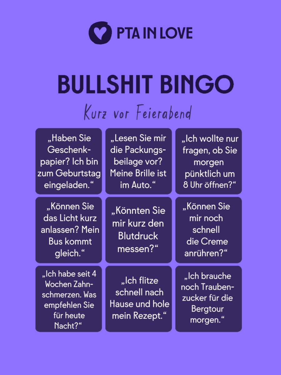Bullshit-Bingo Kurz vor Feierabend