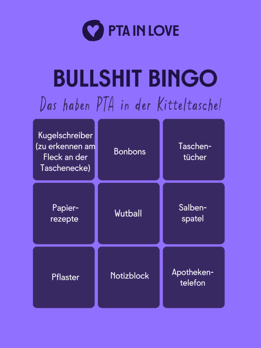Bullshit-Bingo: Das haben PTA in der Kitteltasche!