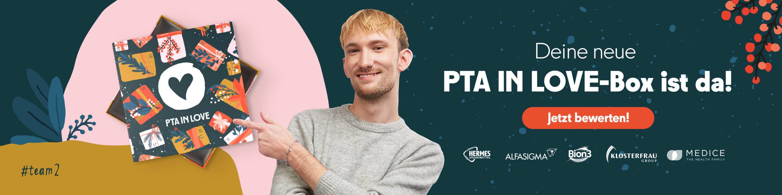 Anzeige für die 51. PTA IN LOVE-Box - der Link führt zu der Bewertungsseite für die PTA IN LOVE-Box und es ist die 51. PTA IN LOVE-Box abgebildet.